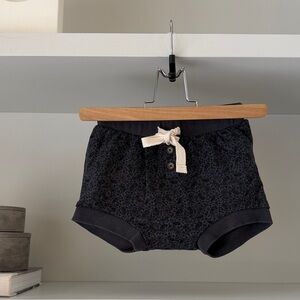 Jamie Kay Navy Floral Baby Shorts with Cream Tie